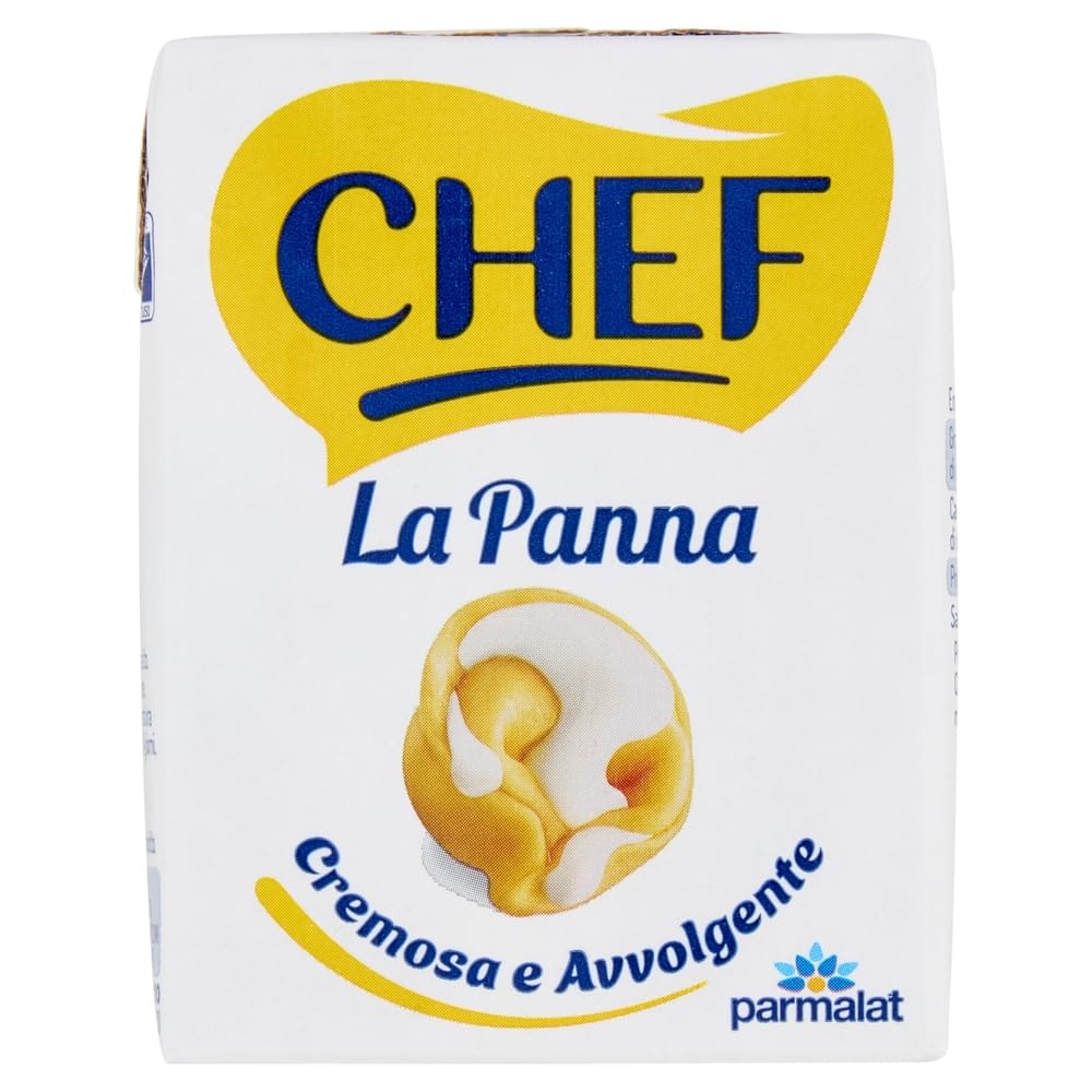 12x Parmalat Panna chef Sahne per cucinare Kochcreme creme fur Koch 200ml + Italian Gourmet 100% italienische geschälte Tomaten dosen 2x 400g