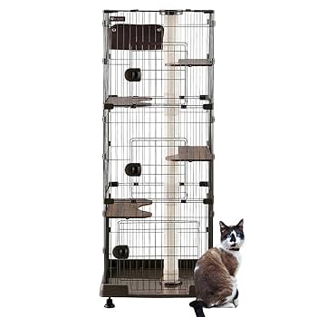 アイリスオーヤマ　キャットケージ Amazon | アイリスオーヤマ キャットタワー付ケージ スリム