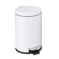 Vista 6 de SunnyPoint Cubo de basura redondo de 4.5 litros (1.2 galones) con cubo interior de plástico; baño, oficina, cocina y dormitorio con paso y cierre