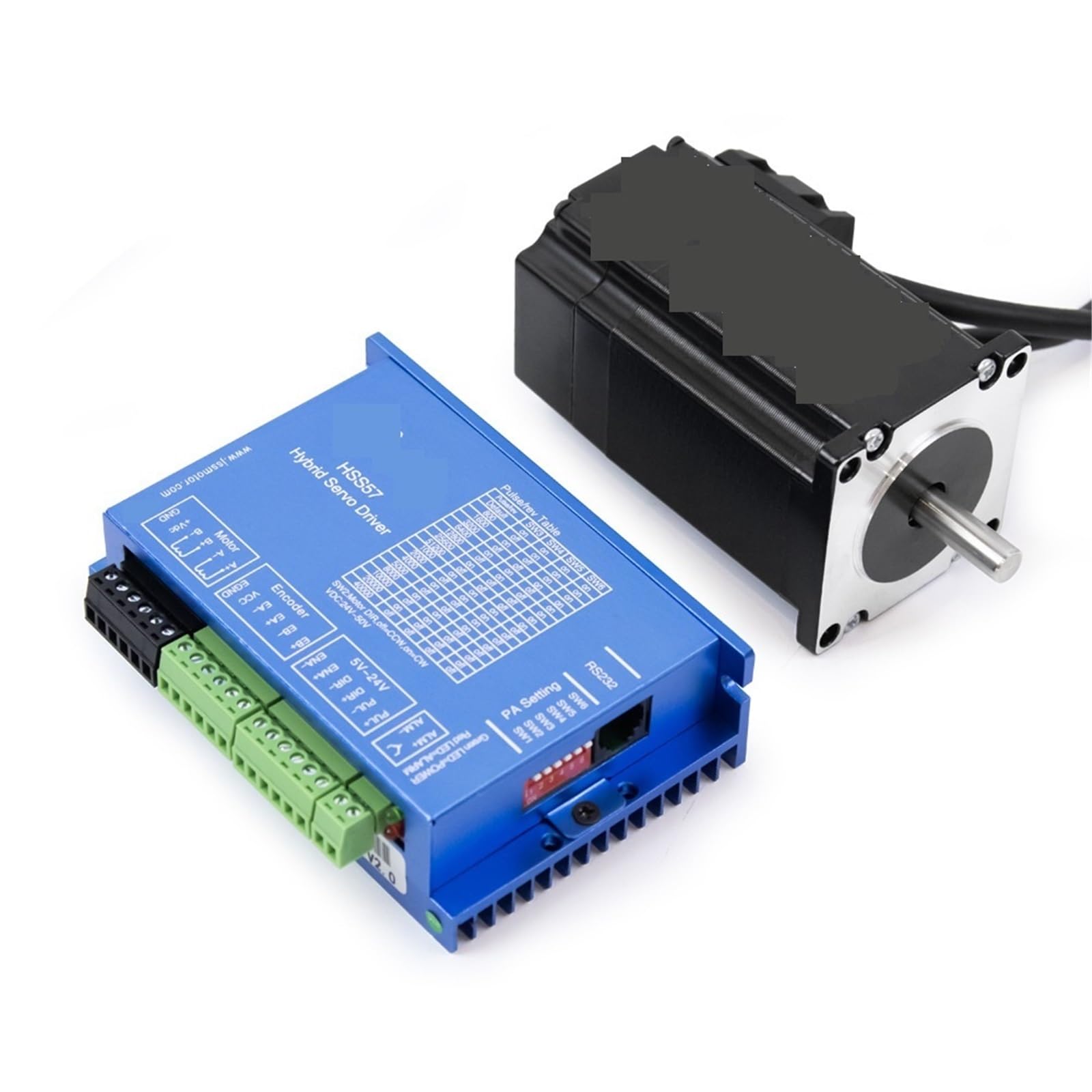 Control de motor, Motor paso a paso de bucle cerrado 57 con par de 2 Nm y kit de controlador, servo híbrido con codificador Control de alto par