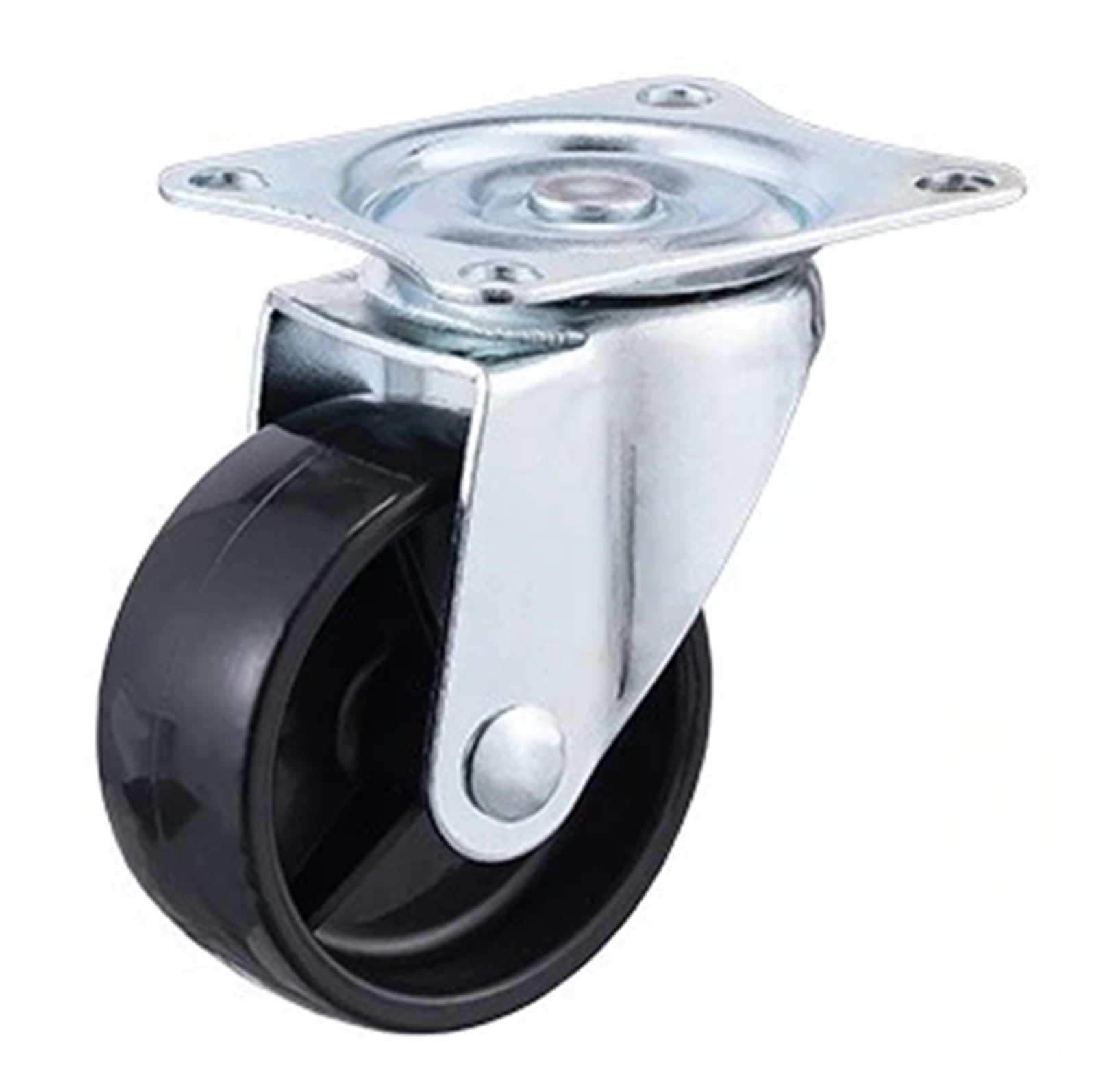 MXXDMOPD 4 Pieces/lot 2""/2.5""/3"" Light Black PP Caster M12 Screw Spinner with Brake bearingless Plastic(Universal,2.5 Inch)