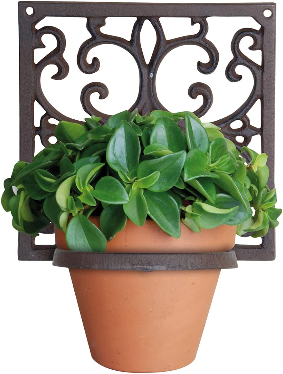 Esschert Design Flowerpotholder Classic 1 Pot, Brown, Cast iron, 7.8 x 6.5 x 8.0 inch