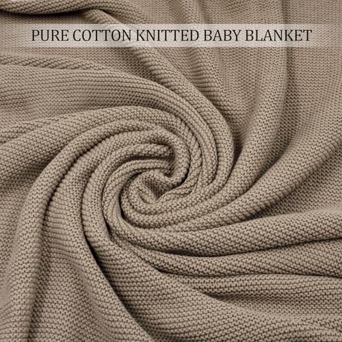 TICBIK Personalisierte Babydecke mit Namen Baumwolle, Strickdecke Baby Decke Neugeborenen Personalisiert, Babydecke Junge Mädchen Baby Geschenk Personalisiert Geschenke mit Namen