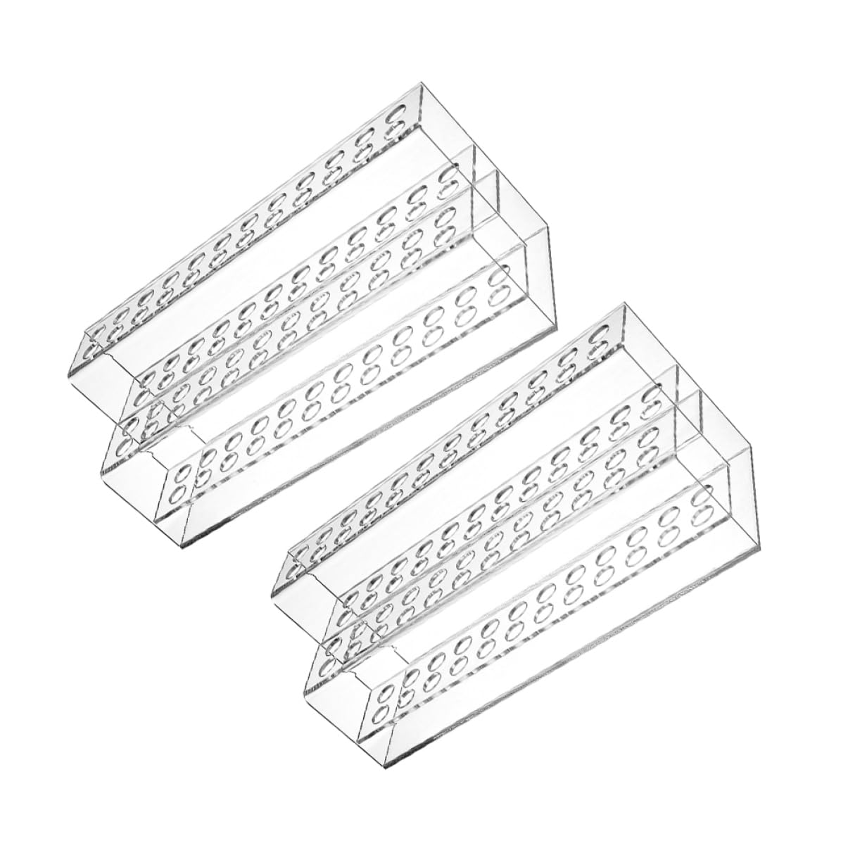 2pezzi Portapenne in Plastica Trasparente Multi-slot Espositore per Penne Matite Pennarelli Organizza la Scrivania e Salva Spazio