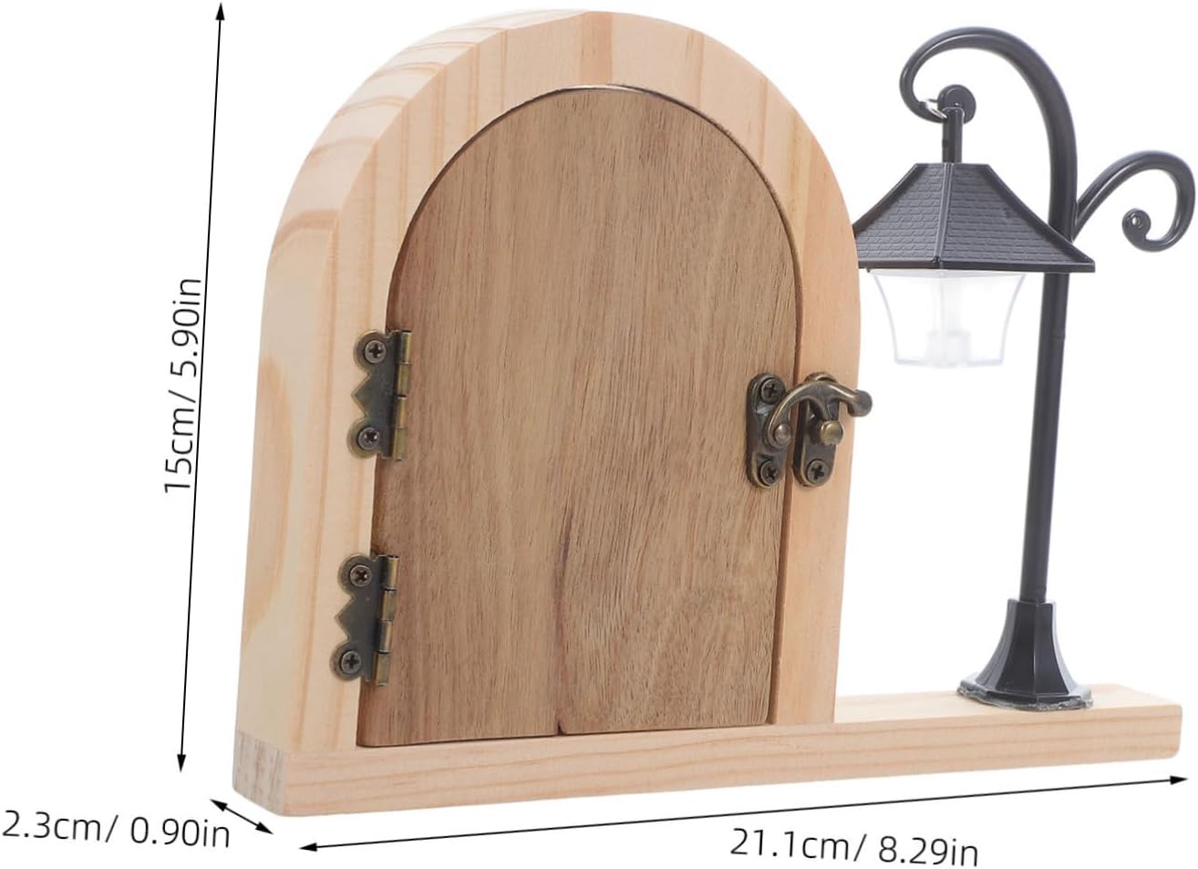 TEHAUX Wooden Fairy Door Outlet Cover Plate Baby Proof Socket Protector with Night Light Function for Kids and Pets Safety Plug Covers for Creating a Fairy-tale Atmosphere