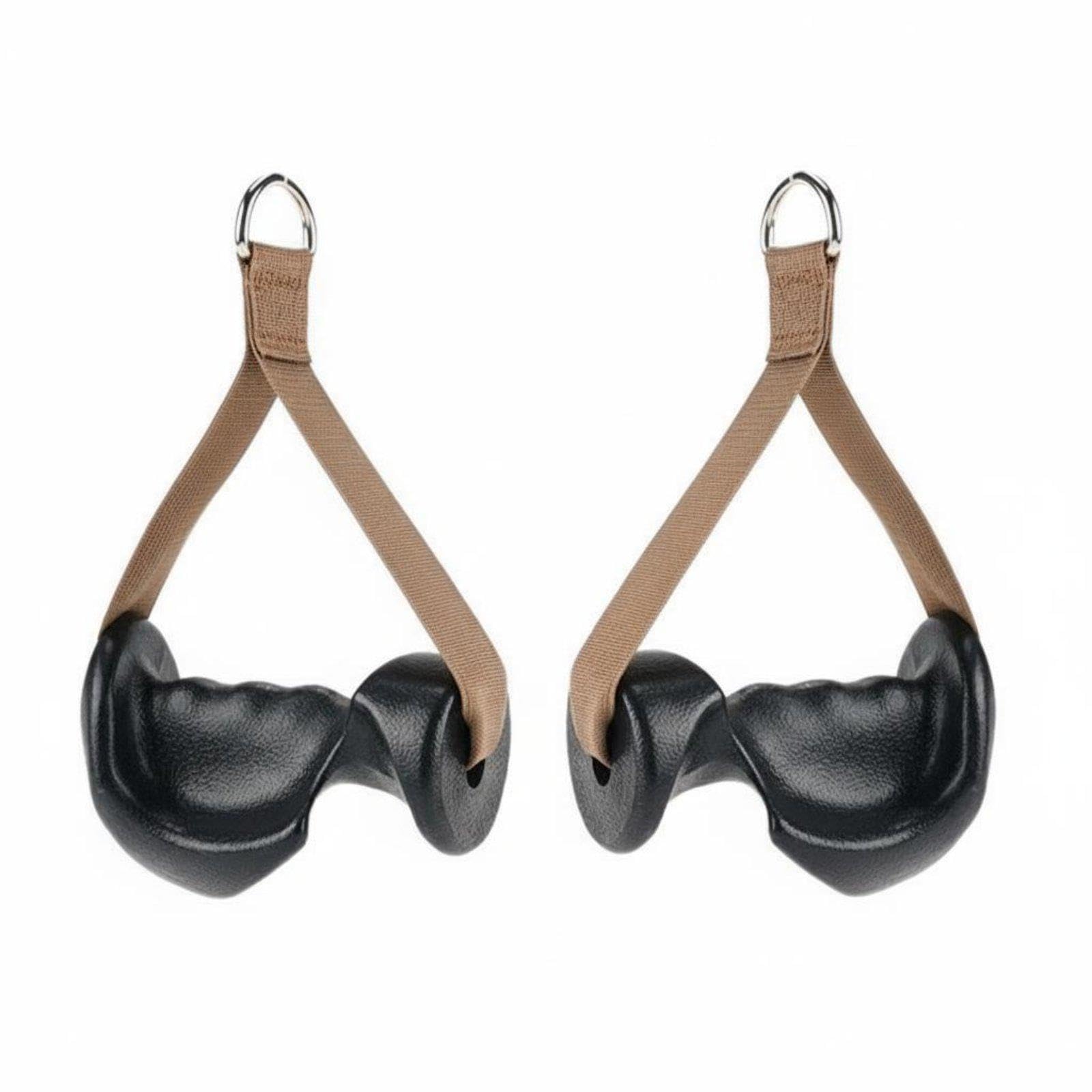 2 Pieces Cable Machine Handle Non-Slip Resistance Band Handle Heavy Duty Ergonomic Fitness Grip Brown | Home Gym Attachments | Strength Training | Fitness Running & Yoga-image-19
