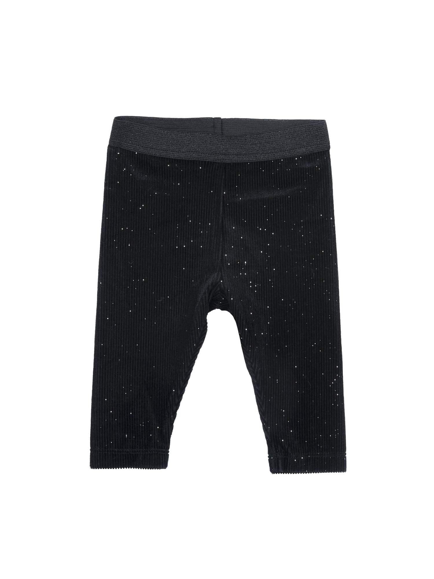 Chicco, Lange Leggings für Neugeborene, aus Chenille und Glitzer, Schwarz