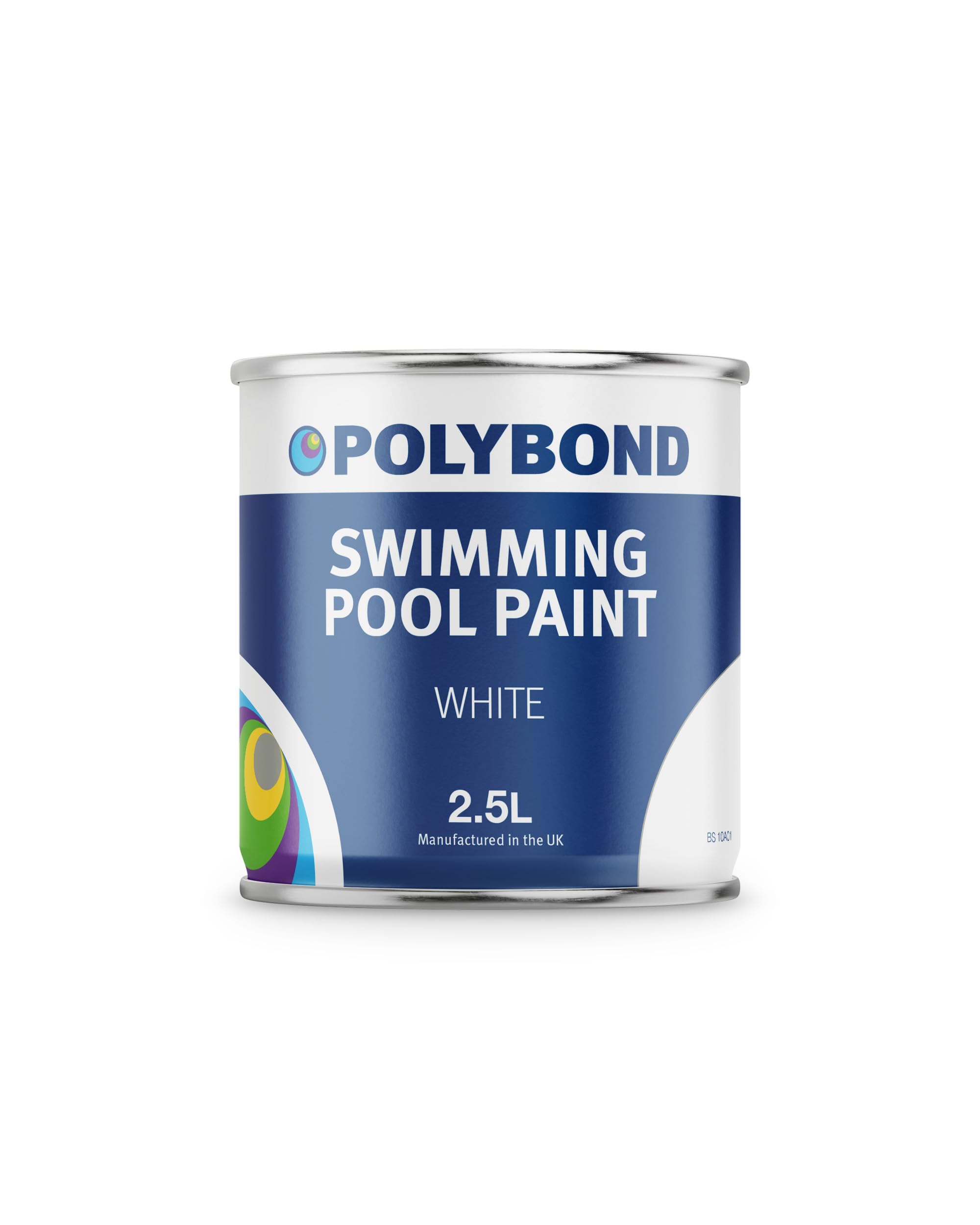 Polybond Swimming Pool Paint - Durable, Fast Drying Pool Paint Gloss White 2.5 Litre