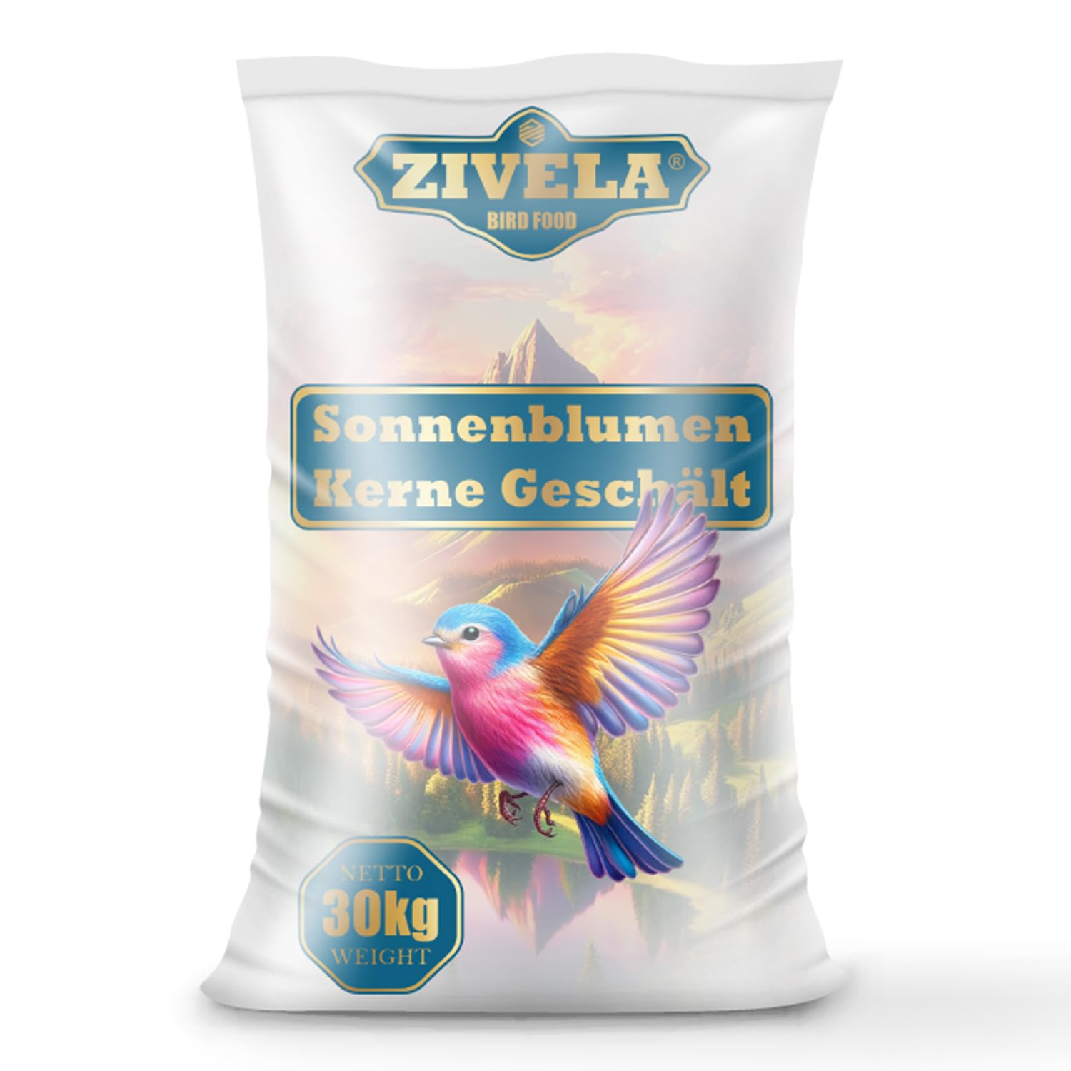 30 kg de semillas de girasol peladas | Ideal para animales jóvenes | Alimento para aves silvestres todo el año | 30 kg de semillas de girasol sin cáscara de pienso para pájaros silvestres