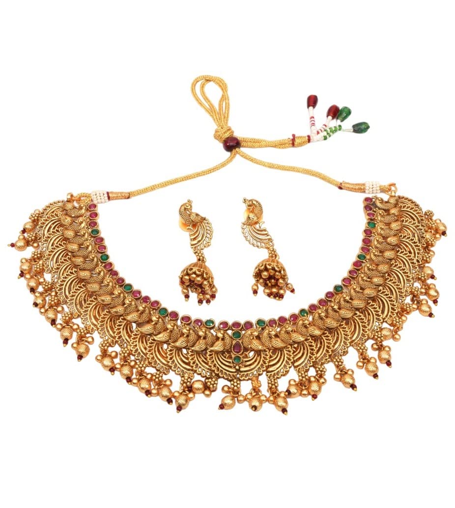 Griiham Brass Based Heavy Look Peacock Necklace set (B0BZ4QJJSD) Amazon Price History, Amazon Price Tracker