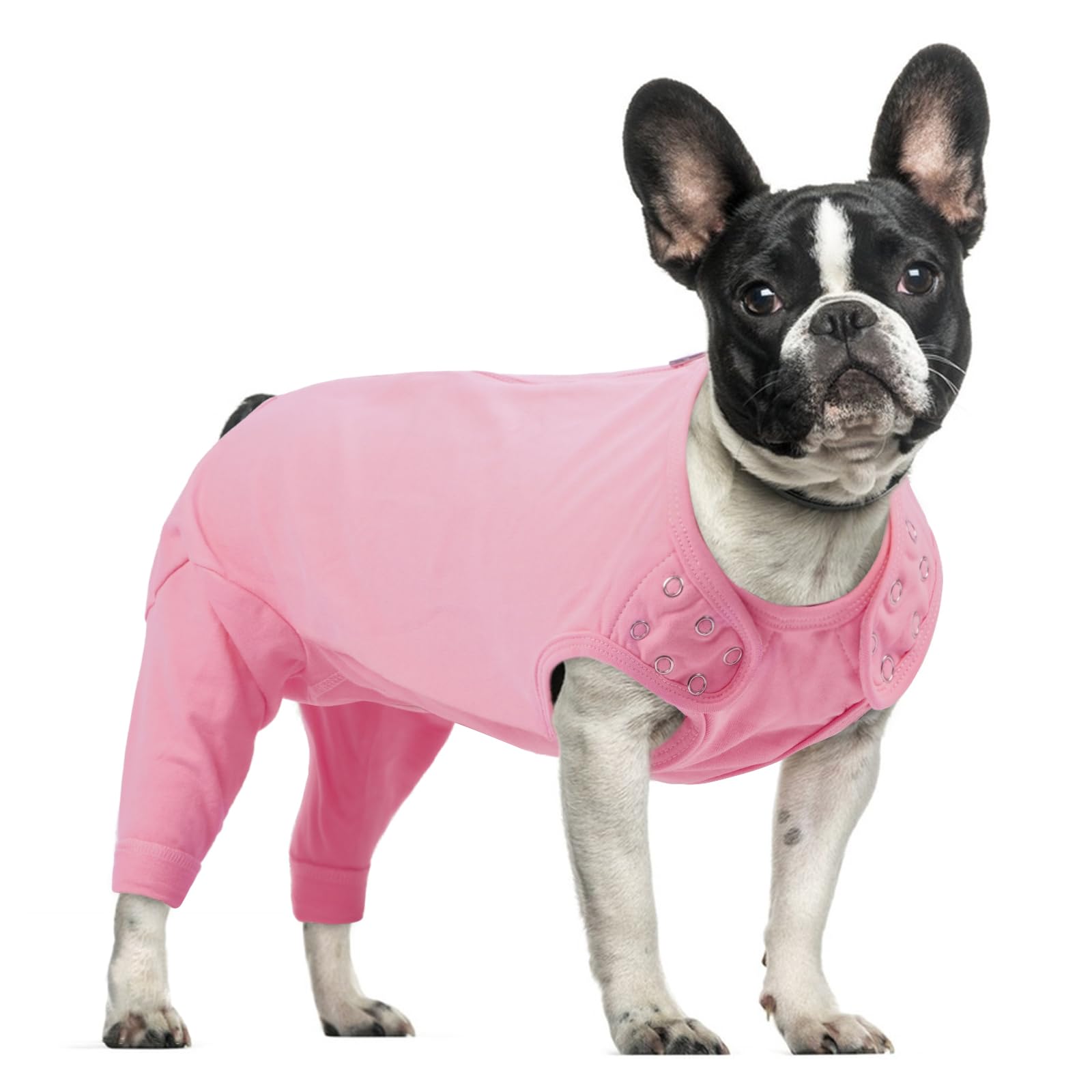 PUMYPOREITY Small Dog Recovery Suit, Elbow Brace Dog Surgical Vest Recovery Protective Sleeve Small Breed Leg Covering Prevents Pet from Licking or Biting at Their Wounds(Pink, S) โ image 1