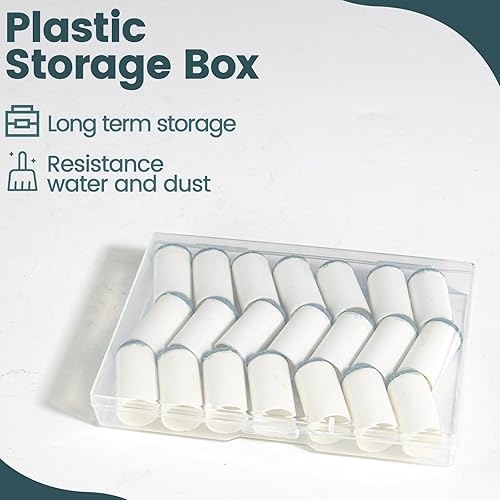 Miniatura 4 de SOLROS - Puntas para taco de billar - Puntas para palos de billar, kit de accesorios de repuesto con caja de almacenamiento, cabeza de taco de cuero