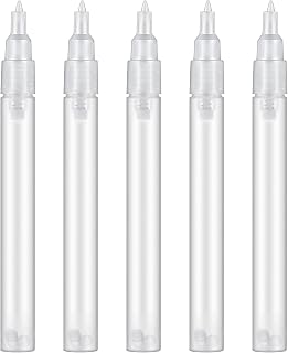 Bewudy 5Pcs Refillable Paint Markers 0.5mm Extra Fine Tips, Touch-up Paint Pens, Empty Paints Markers for Acrylic Paints Touchup Pens for Touch Up, Liquid Ink, DIY Graffiti, Car Furniture Repair
