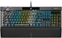 Corsair K100 RGB Mechanical Gaming Keyboard with Cherry MX Speed Switches, AXON 4000Hz Polling, iCUE Wheel - Black