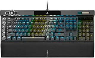 Corsair K100 RGB Mechanical Gaming Keyboard with Cherry MX Speed Switches, AXON 4000Hz Polling, iCUE Wheel - Black
