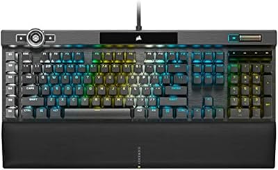 Corsair K100 RGB Mechanical Gaming Keyboard - Cherry MX Speed RGB Silver Keyswitches - PBT Double-Shot Keycaps - Elgato Stream Deck and iCUE Compatible - QWERTY NA Layout - Black