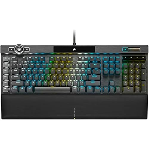 Corsair K100 RGB Mechanical Gaming Keyboard - Cherry MX Speed RGB Silver Keyswitches - PBT Double-Shot Keycaps - Elgato Stream Deck and iCUE Compatible - QWERTY NA Layout - Black