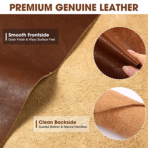 Chfong Car Key Case, Genuine Leather Key Holder Wallet, Zippered Key Fob Holder Case With Easy Clip Swivel Clasps, Carabiner Clip And Keyring Chain, Unisex Brown Leather Key Fob Holder-Without Buckle #TOP6