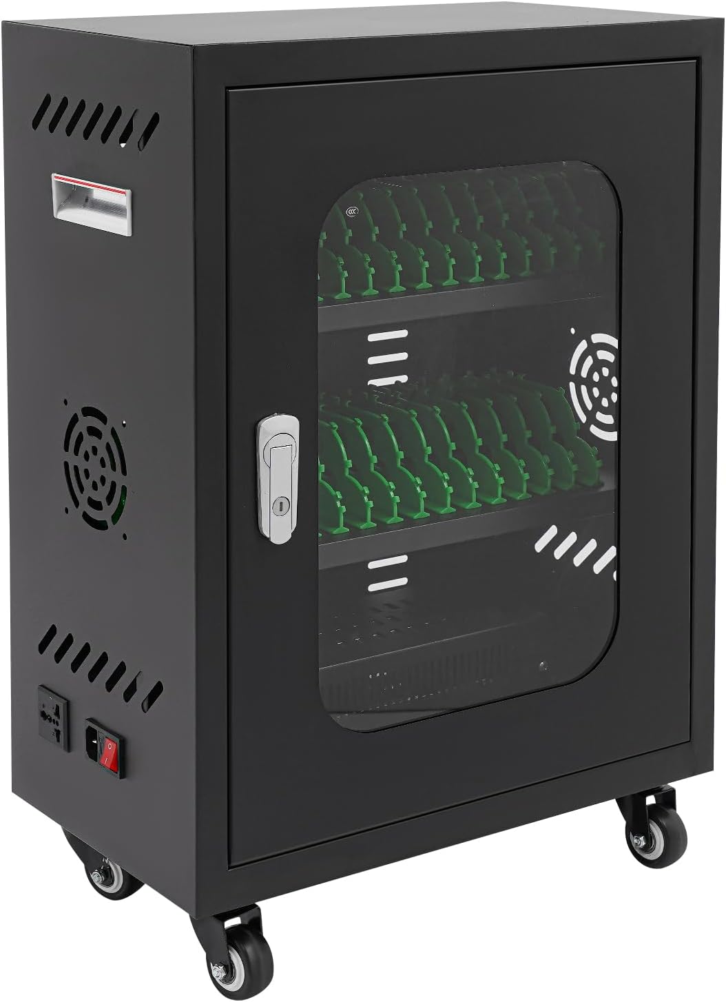 - Cell Phone Charging Stations 30 Device Mobile Storage Cart with Wheels & Lock, Rechargeable Mobile Phones Charging Cabinet, Secure Phone Cabinet, for Classroom Office