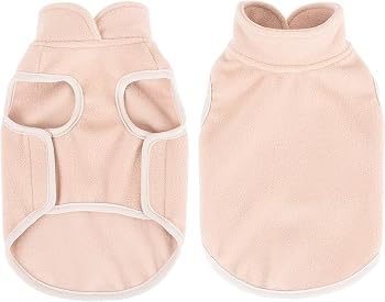 Pet Vest Beige Fleece Dog Clothing, XSmall, 1 to 1.5 KG