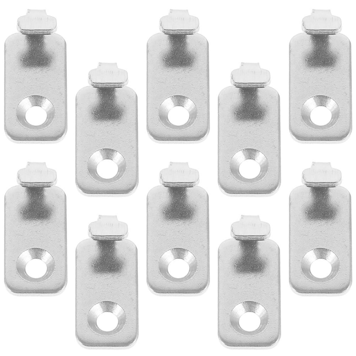 Ganchos de acero inoxidable compactos para colgar espejos pesados y marcos de fotos