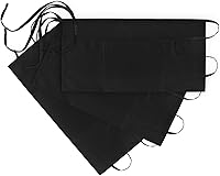 Vista 9 de Xornis Waist Aprons with 3 Pockets Waitress Server Waiter Half Short