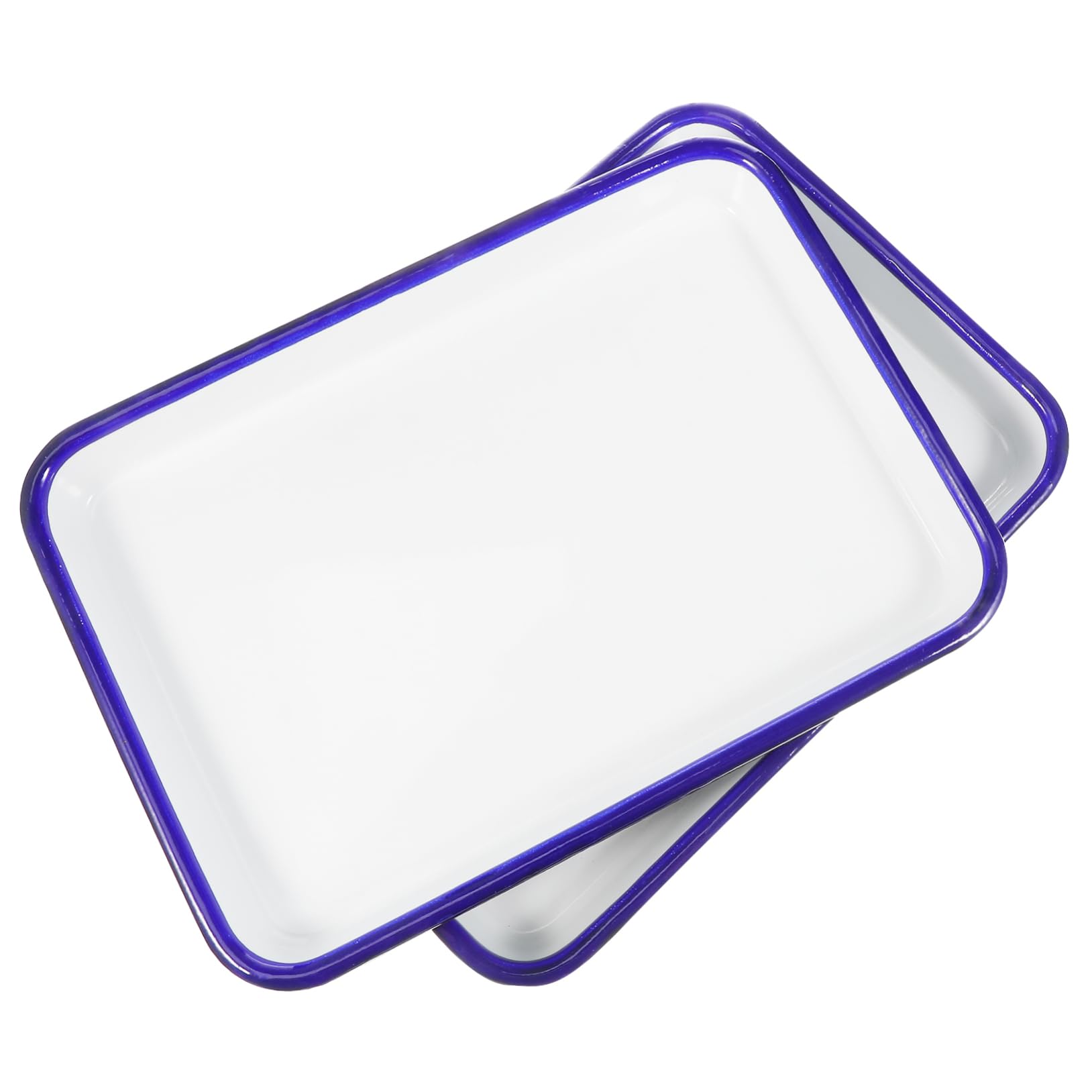 Zerodeko 2 Piezas Bandejas para Hornear Esmaltadas Reutilizables Bandeja Cuadrada de Color Antiadherente Pasteles
