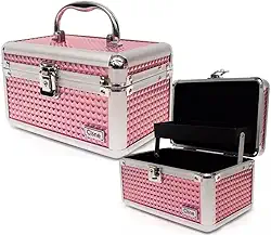 Maleta De Maquiagem Profissional Pequena Cisne Ruby's Vazia Porta Jois Acessórios (Rosa)