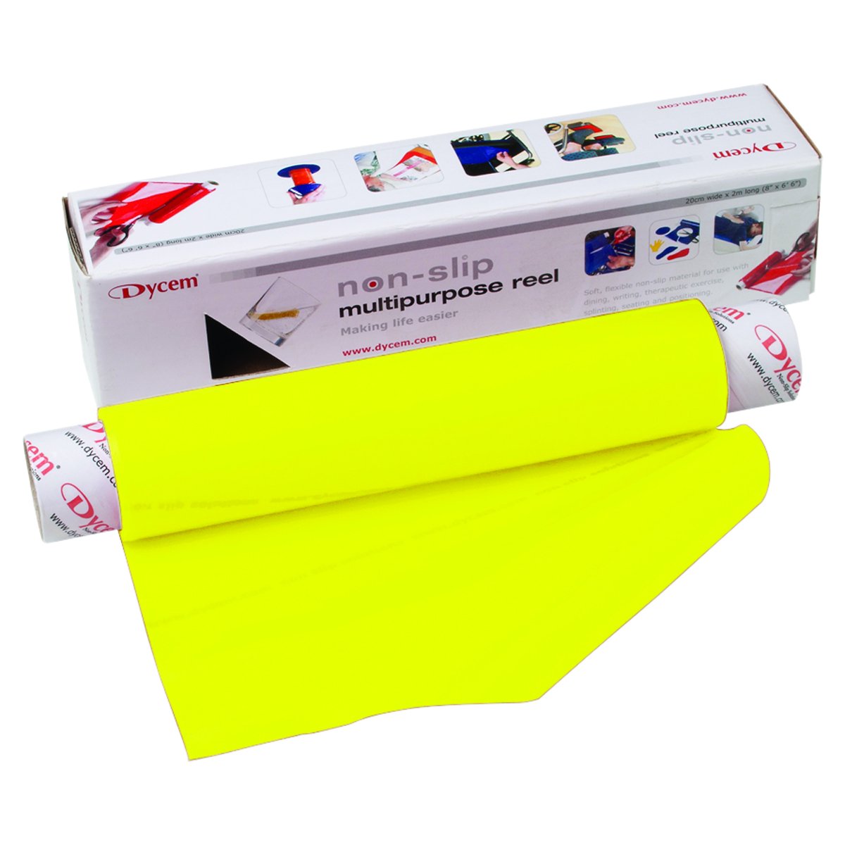 Dycem50-1506 Non-Slip Material Roll, Yellow, 16" X 6.5 ft