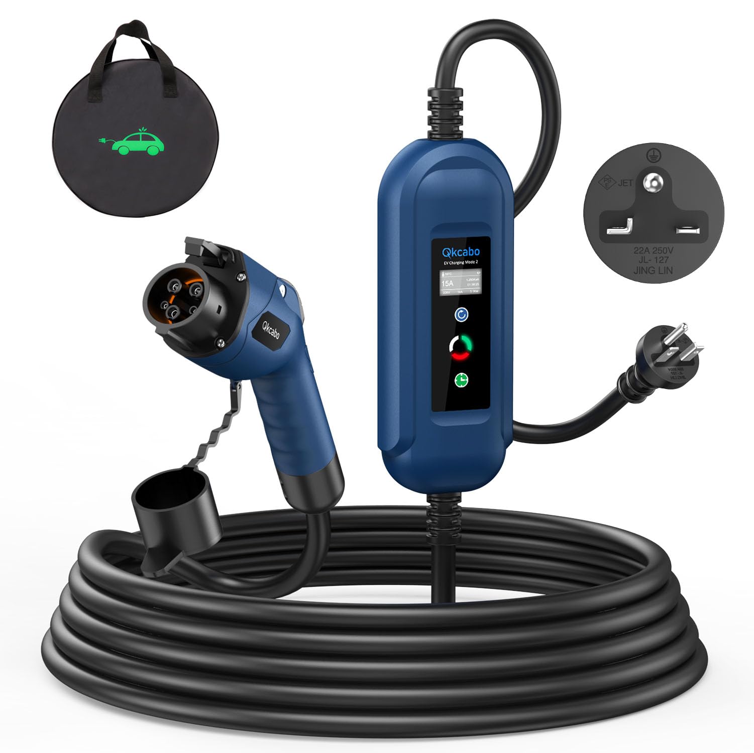 Qkcabo 3KW 電気自動車充電ケーブル EV充電器 Amazon.co.jp: Qkcabo 3KW EV充電ケーブル 電気自動車用 SAE J1772規格