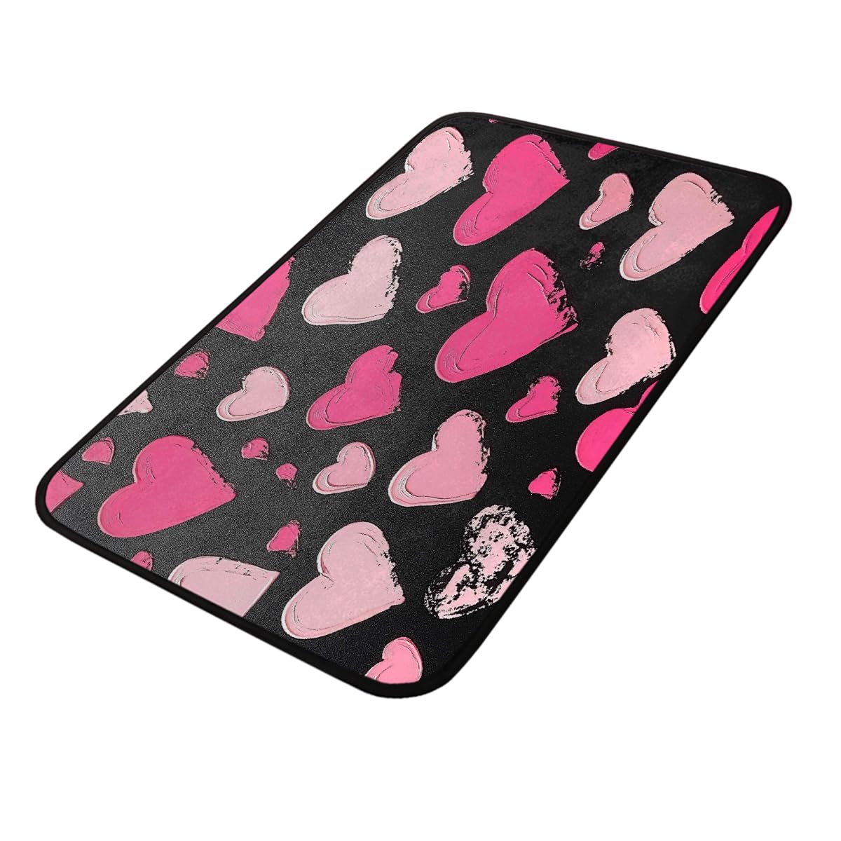Paillasson cœur rose 100x50 cm antidérapant et absorbant pour votre entrée