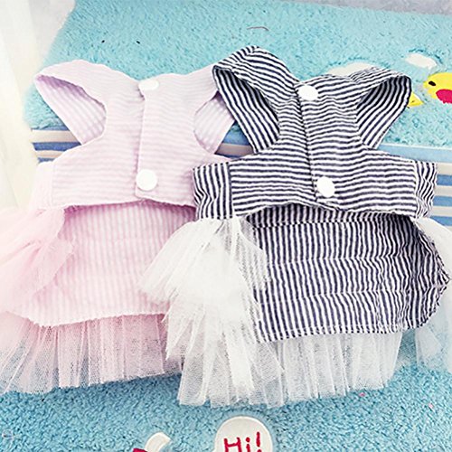 Howstar Pet Dress, Cute Halter Bowknot Tutu Dresses For Dog Puppy Lace Skirt Princess Dress (L, Pink) #TOP4