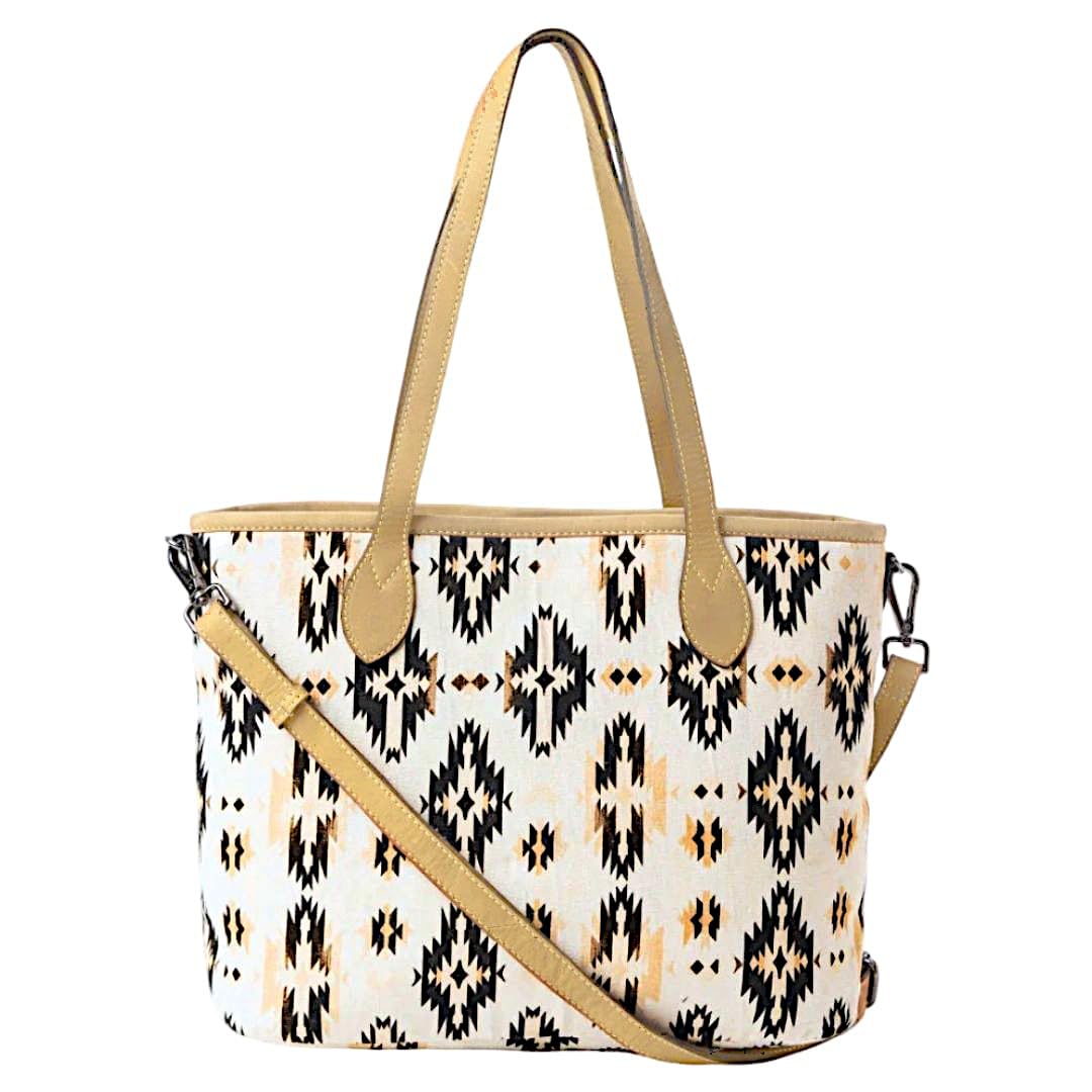 Myra Bag Western Tote Bag for Women - Boho Diamond Aztec Crossbody Handbag