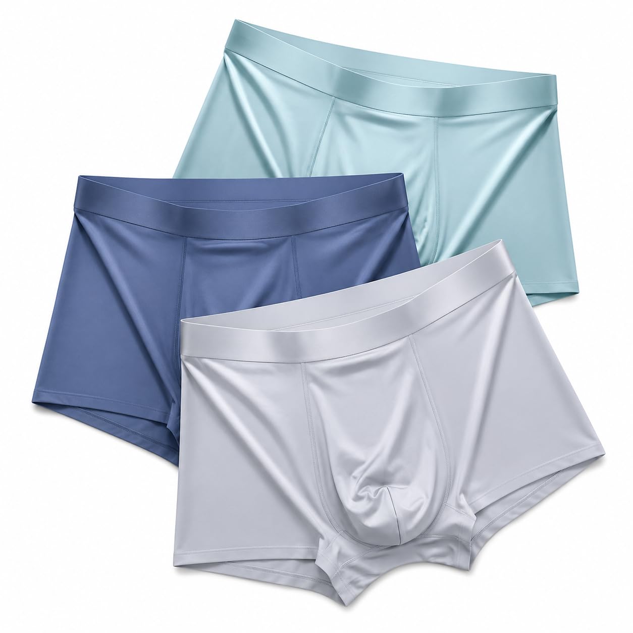 Men's Boxer Briefs Pack of 3 | Soft Stretch Trunks-picture-49