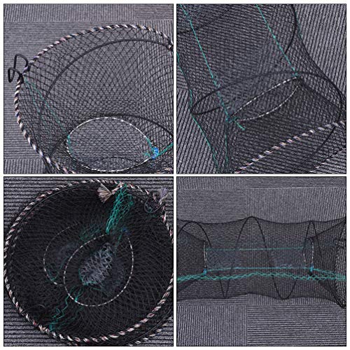 2 peças de rede de pesca Besportble, armadilha de caranguejo, pesca, camarão, lagosta, dobrável, red