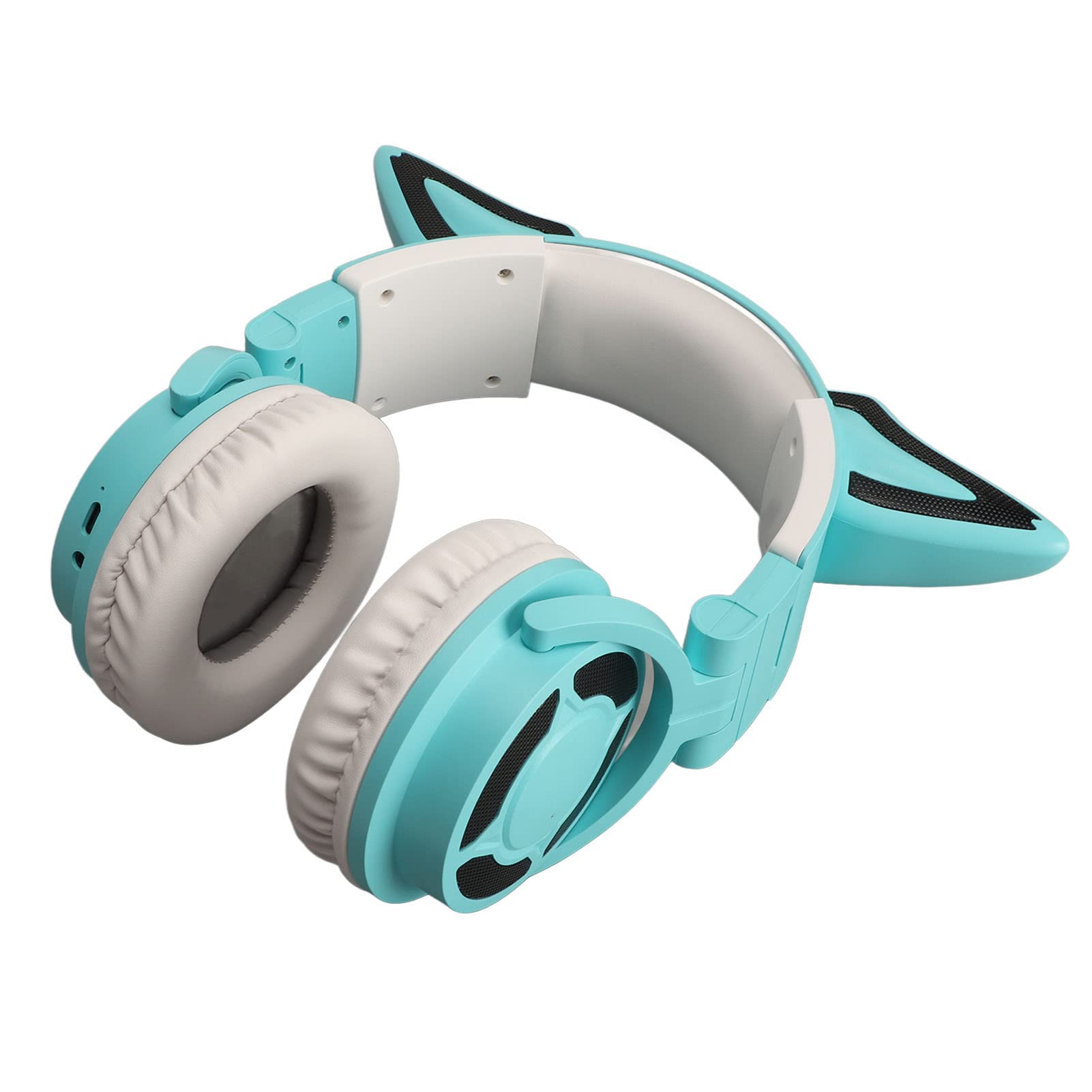 RGB Cat Ear Headset Virtuale 7.1 Canali Cat Ear Cuffie Bluetooth ABS Varie Scene Sonore Tipo C Wireless con Microfono per l'ascolto di Musica in Interni