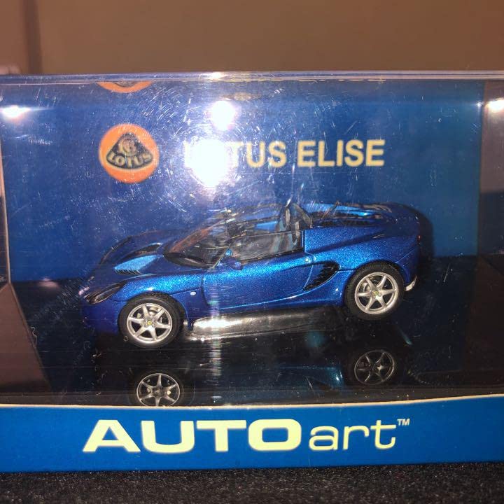 Amazon | オートアート1／43ロータスエリーゼブルー | ミニカー・ダイ