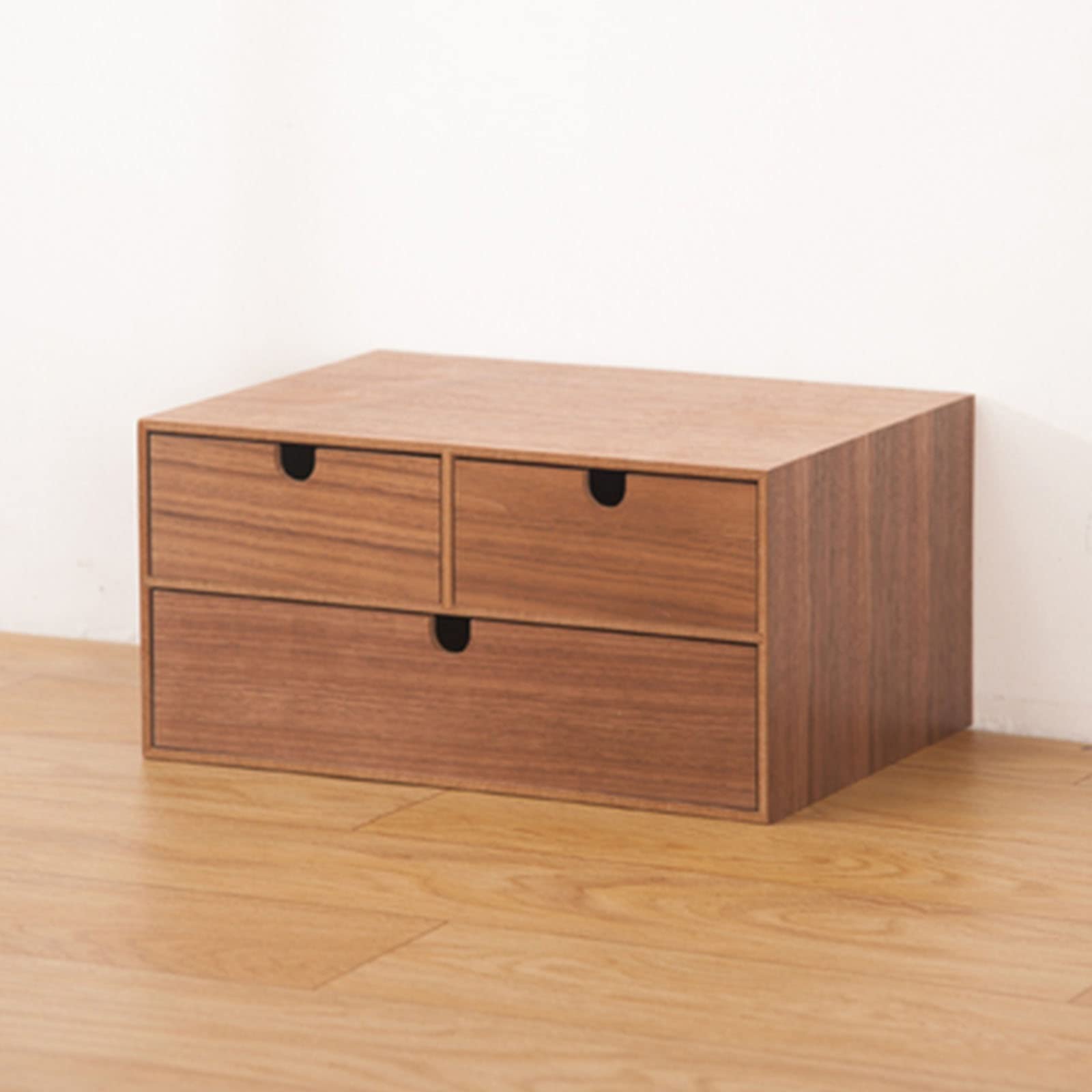 Caja De Almacenamiento Escritorio con Cajones - Organizador Escritorio, Juego De Cofres De Organización Y Almacenamiento Vintage, Organizadores Y Accesorios De Escritorio De Madera (Color : B, Size