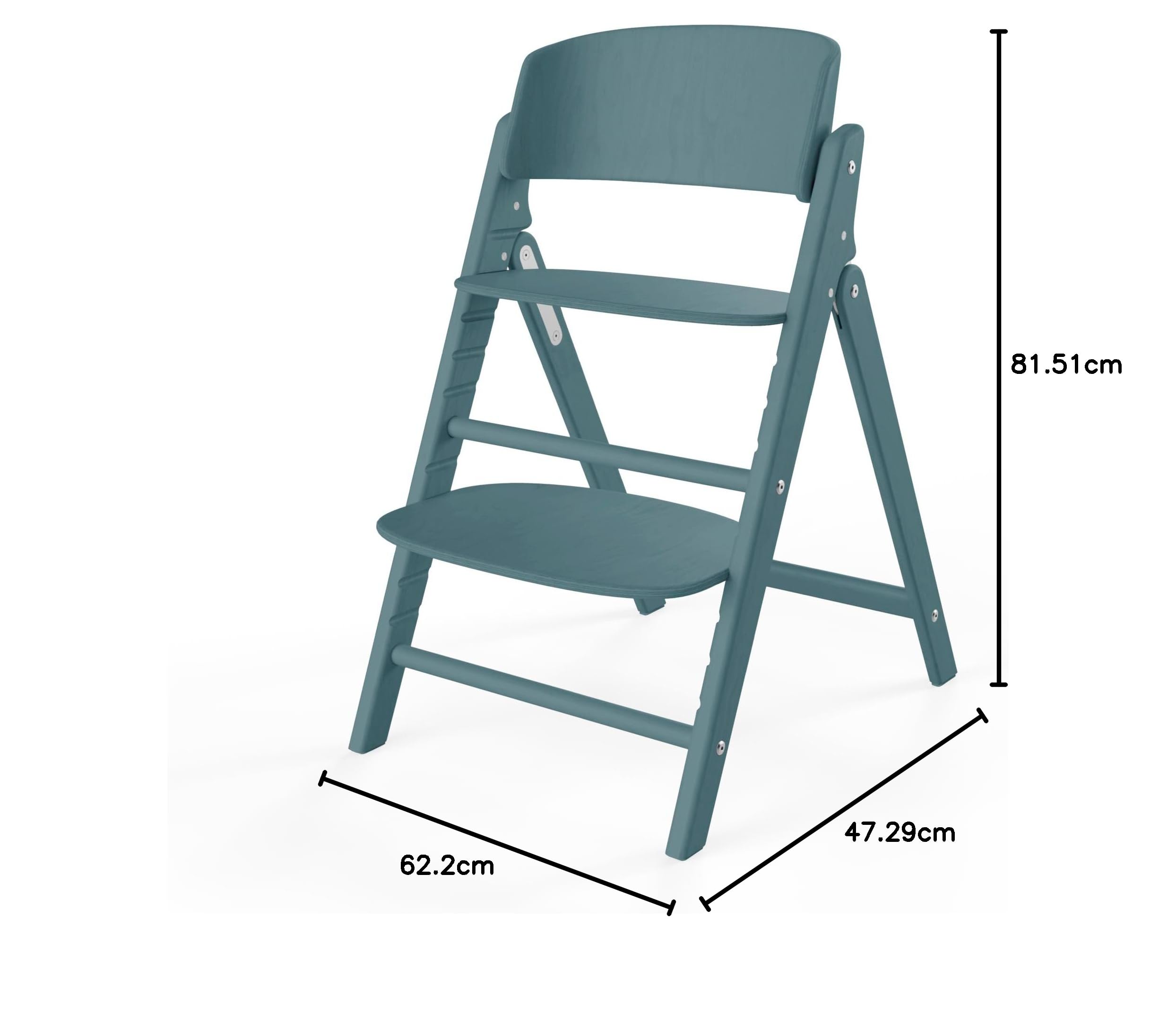 CYBEX Gold krzesełko do karmienia CLICK & FOLD, Rośnie razem z dzieckiem, 3-99 lat, Może być używane od urodzenia poprzez oddzielne nasadki, Drewno bukowe, Stone Blue