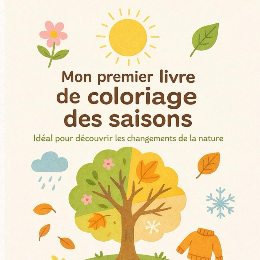 Mon premier livre de coloriage des saisons: Pour découvrir la nature au fil des saisons