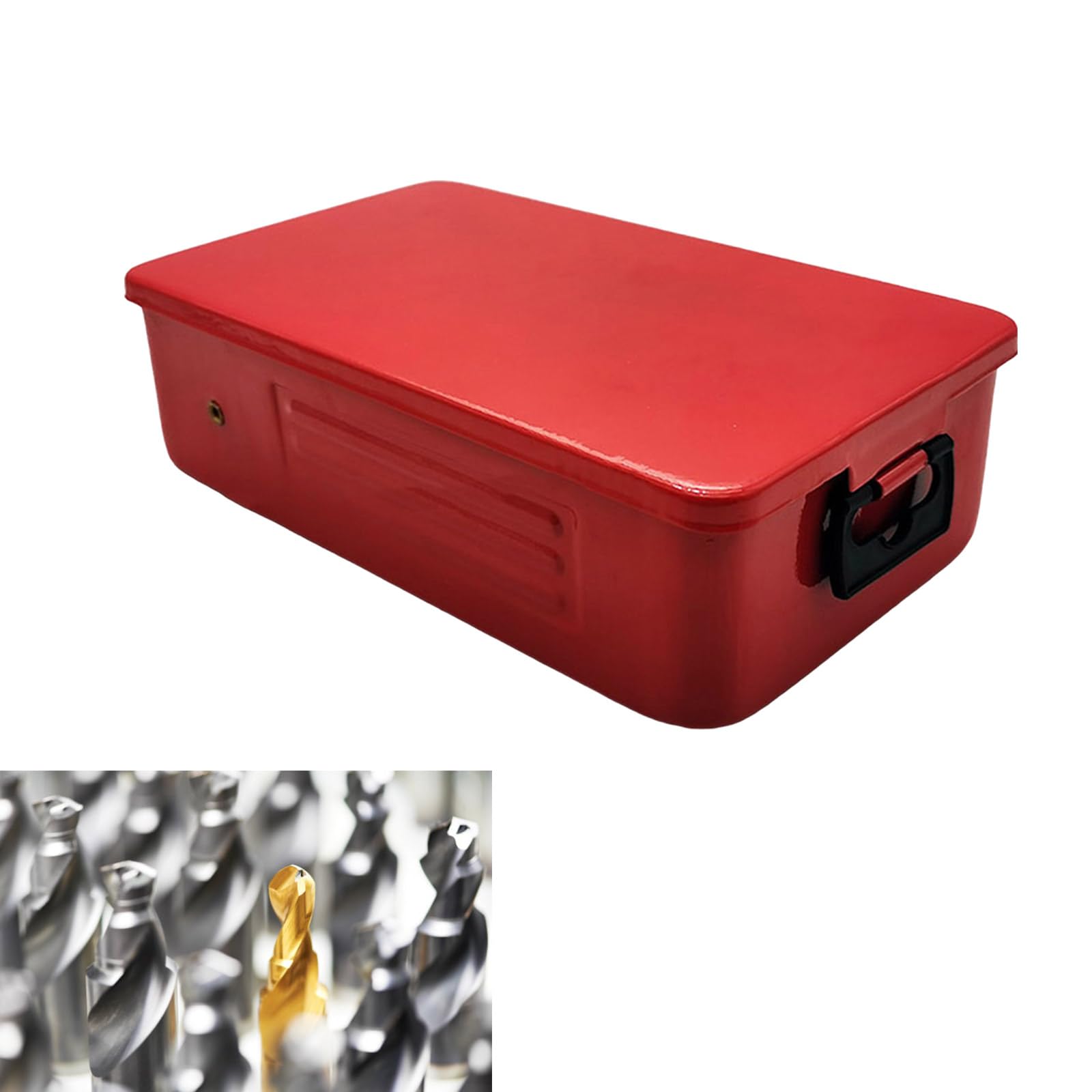 Custodia Per Punte Trapano Elicoidali - 25 Slot, Metallo, Con Indicatore Misure, Portatile E Organizzata - Foto 5