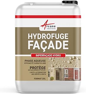 Imperméabilisant mur, hydrofuge façade, pierre, brique, enduit, crépi : Imperfacade hydro - 20 L (jusqu'à 100 m²) - ARCANE INDUSTRIES