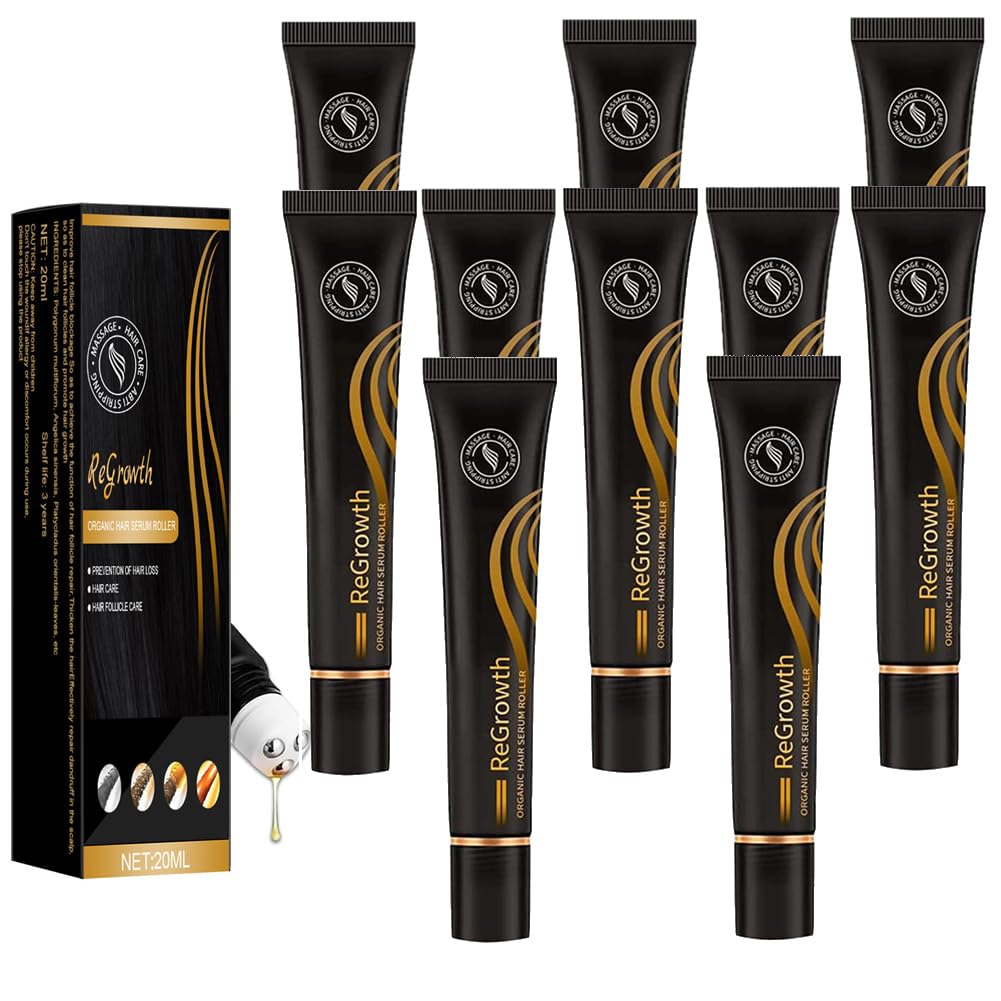 Amazon.com : 10 Pack Regrowth Organic Hair Serum Roller Set