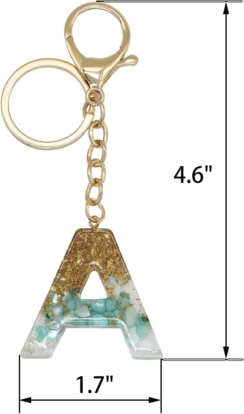 Fashion Alphabet Initial Letter Keychain Key Ring for Purse Handbags Women - Image 4