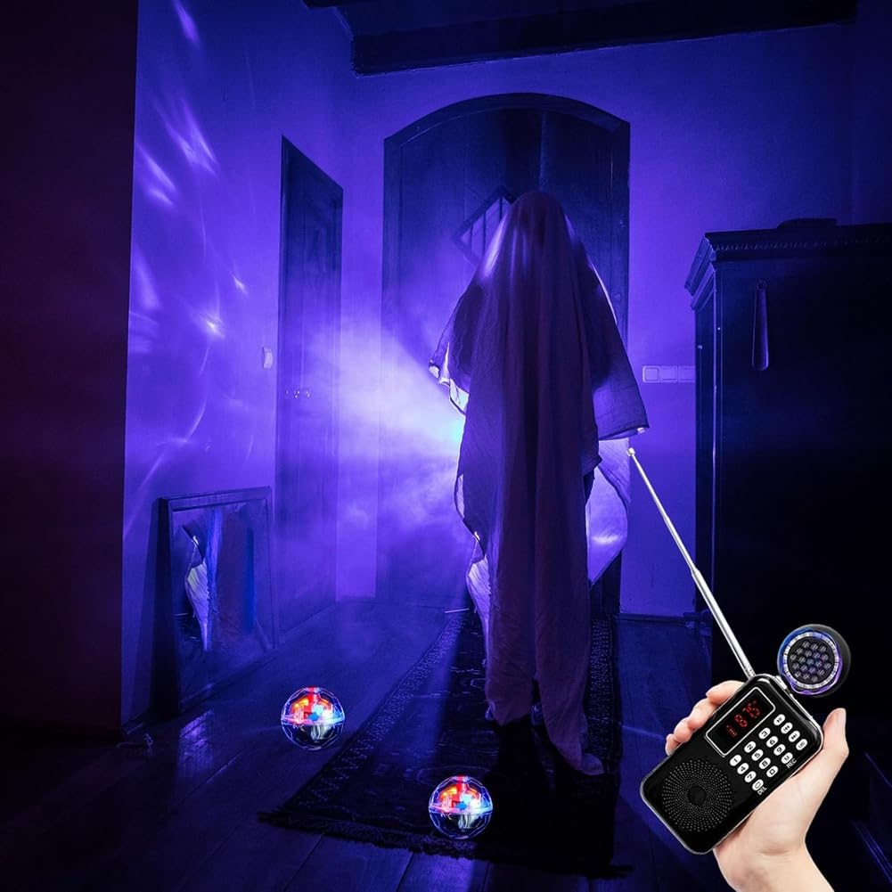 Spirit Box Kit Attrezzature con 2 LED Cat Ball 1 Spirit Box Altoparlante Paranormale Attrezzature Kit Ufficio Esterno