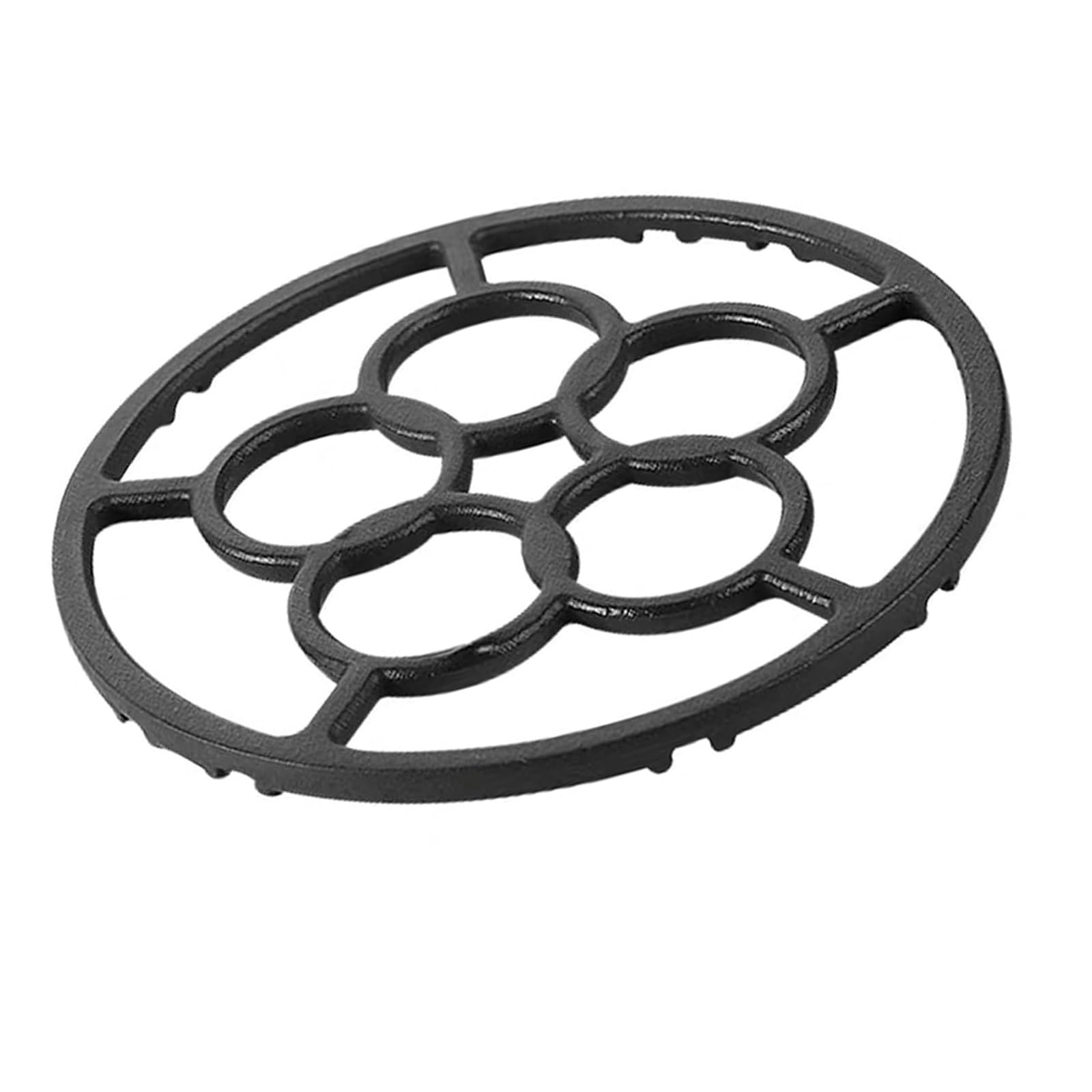 Iron Stove Holder 18.2cm Black Wok Rack Secure Pots and Pans Cookware Round Base for Cooktops Kitchen Cookware