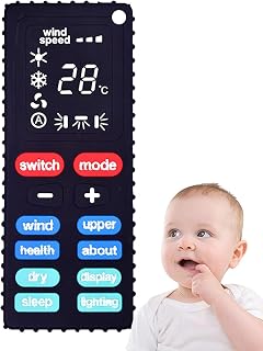 Remote Teether for Baby,Teether Toy for Babies - Silicone Baby Teething Toys, Baby TV Remote Toy, Soft and Safe Silicone for Babies 3 Months and Older Bondoo