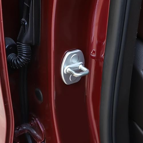 Miniatura 7 de RT-TCZ Cubierta de pestillo de cerradura de puerta Silverado, accesorios plateados compatibles con Chevy Silverado Colorado GMC Sierra 2014 hasta