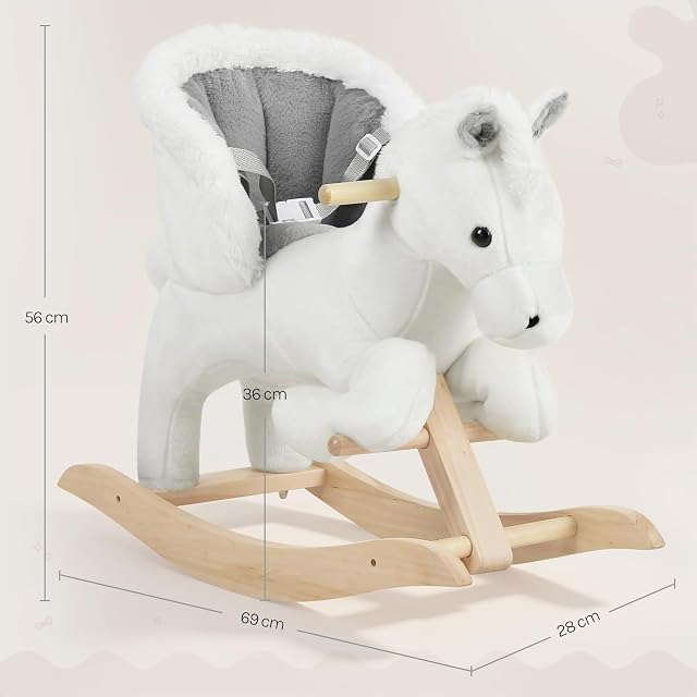 Foto 3 de 8 de WOLTU Caballito Balancín para Bebés, Caballo Mecedora Infantil