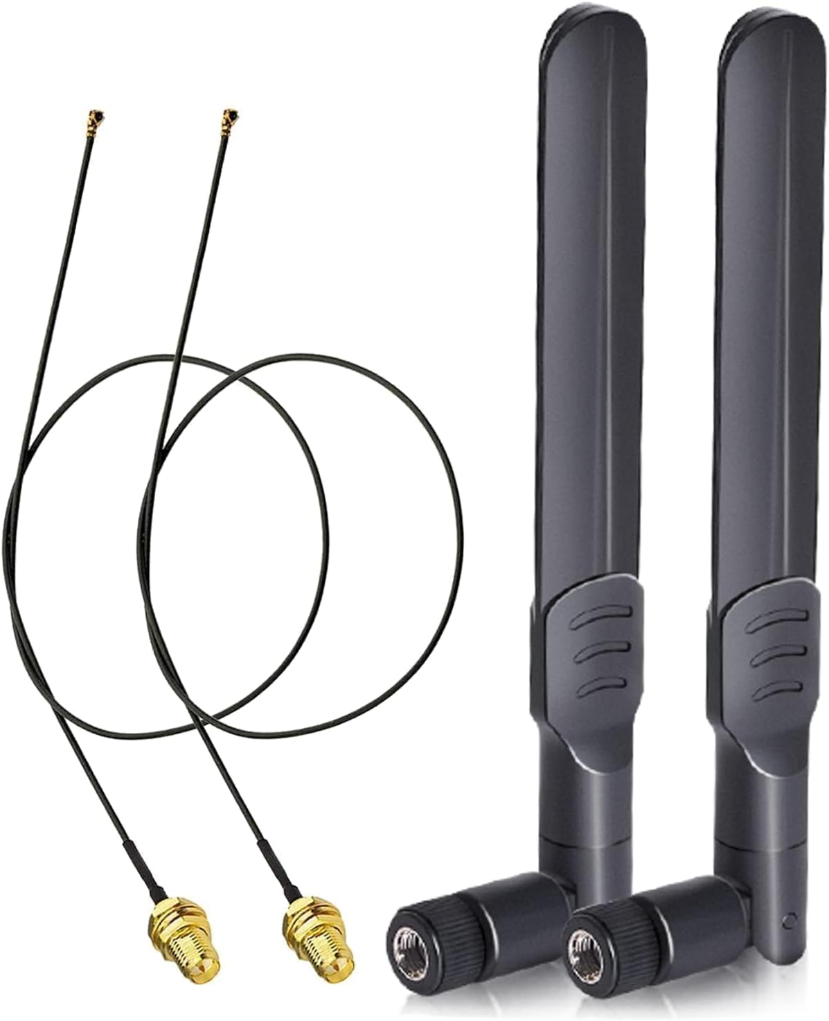 WiFi Antenna RP-SMA Male 8dBi 2.4GHz 5GHz 5.8GHz Bi-Band Coaxial Cable from MHF4 to Female RP-SMA 25cm for ESP32 Intel Network Card M.2 NGFF Router WiFi IP Camera Security USB Adapter | Micro Coaxial Cable 25 cm, Dual Band 2.4GHz 5GHz, for ESP32, Module, Motherboard, Motherboard, PC, Laptop, Router